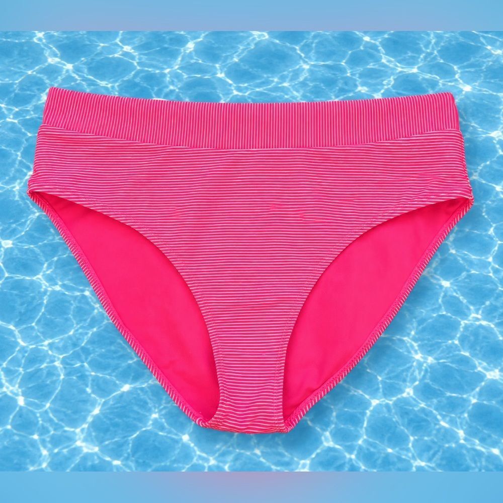 *SO* Ribbed Hot Neon Pink XXL Swim Bottom EUC